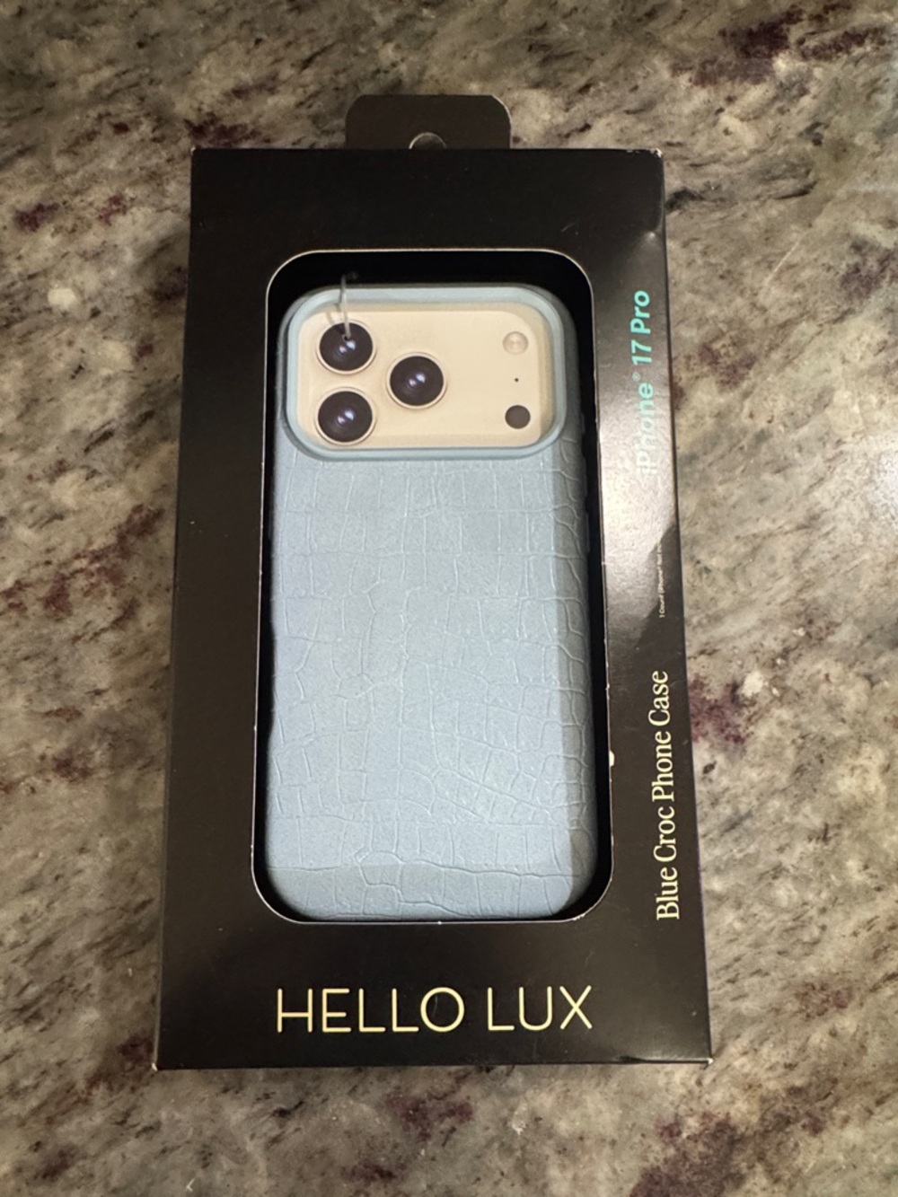 Blue Croc Phone Case for iPhone 17 Pro